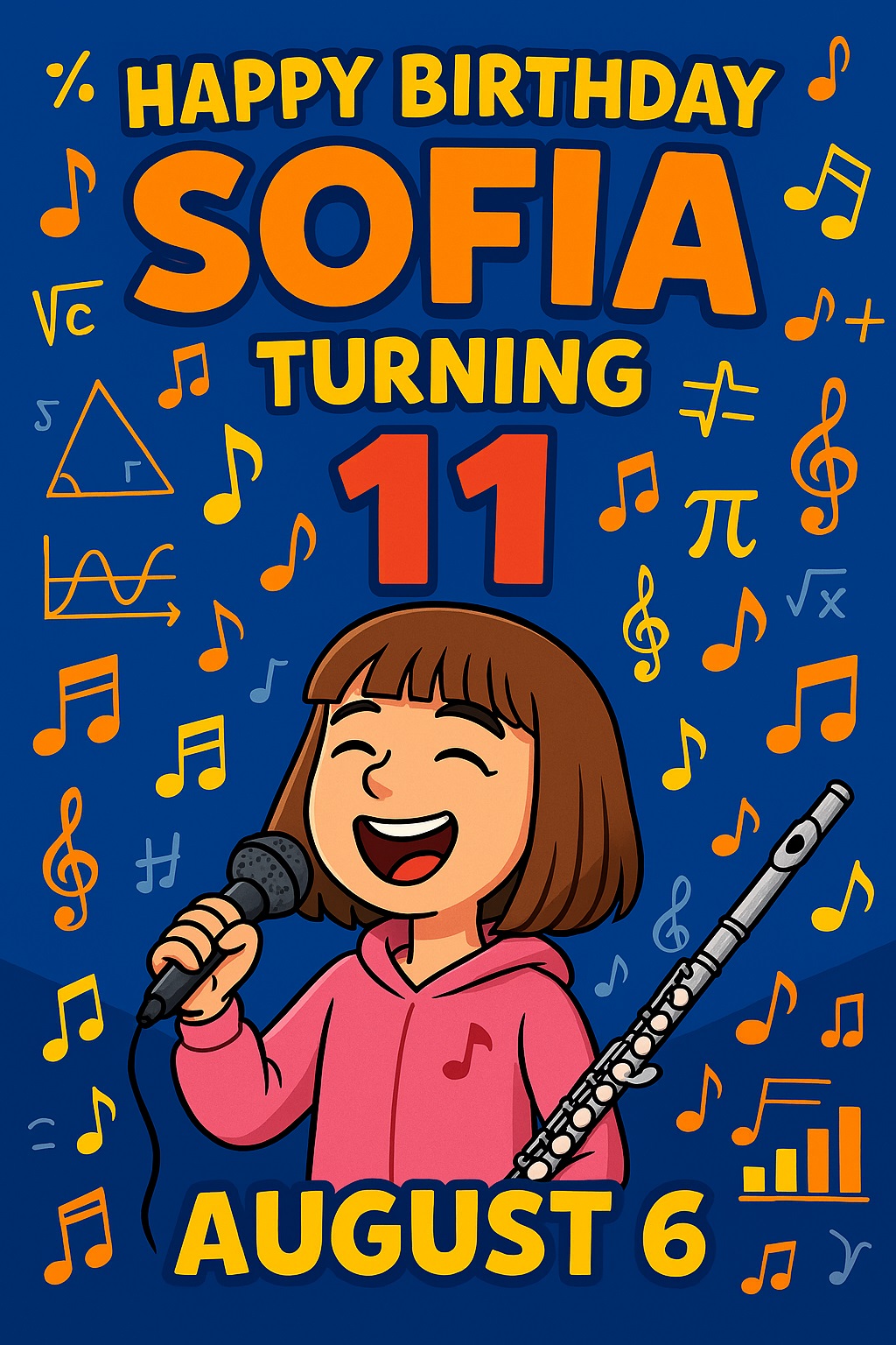 Sofia Balcells birthday poster generated by ChatGPT - version 2